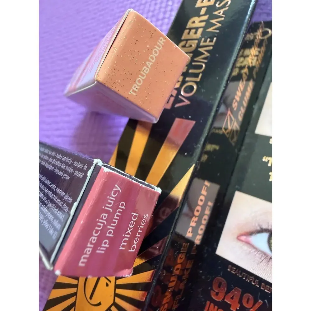 New Charlotte Tilbury Mascara Tarte Maracuja Lip Tower 28 Eyeshadow Makeup Lot